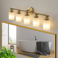 Gold 5-Light Vanity Lamp
Modern Gold Bathroom Light Bar
Brushed Gold Vanity Wall Light
5-Bulb Gold Bathroom Fixture
Elegant Gold Vanity Lighting